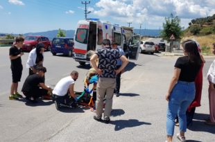 Gemlik'te Motor Kazası Ucuz Atlatıldı