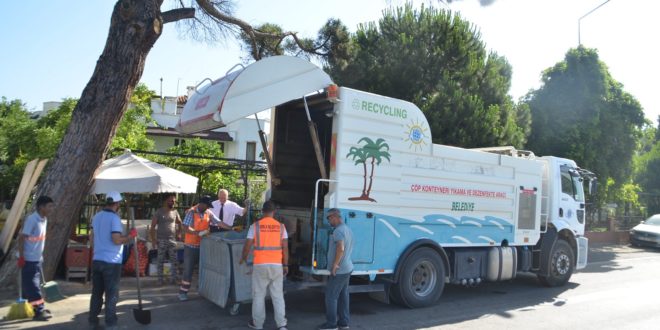 Konteynırlar dezenfekte ediliyor