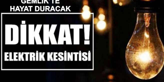Gemlik'te Elektriksiz Gün