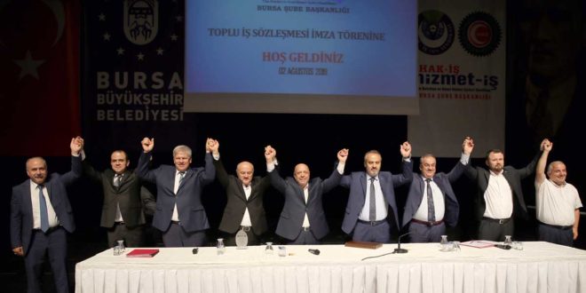 Büyükşehir’de toplu sözleşme sevinci