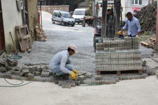 Umurbey yollarına Gemlik Belediyesi imzası
