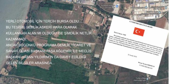 YERLİ OTOMOBİL İÇİN TERCİH BURSA OLDU...