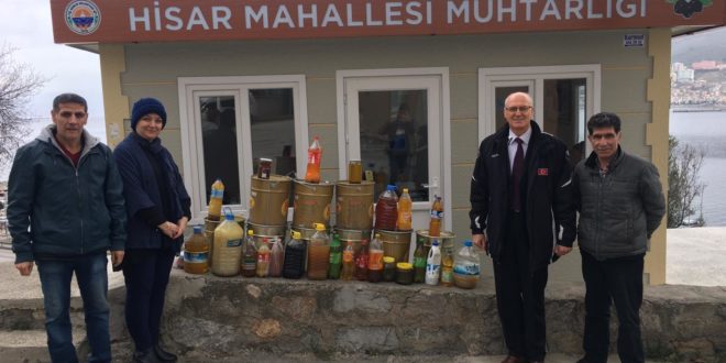 Atık yağlar belediyeye teslim edildi