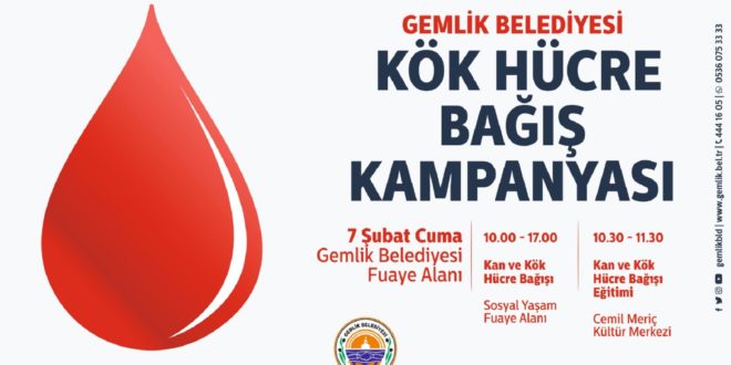 Gemlik Belediyesi’nden kök hücre bağışına davet