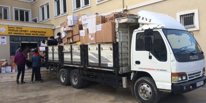   Gemlikli Öğrencilerden Elazığ’a Anlamlı Yardım