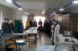 Gemlik Halk Eğitimi Merkezi maske ve tulum üretimine başladı!...