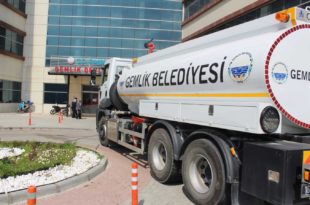 Gemlik Belediyesi’nden kurumlara dezenfeksiyon desteği