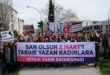 Yüzlerce kadın 8 Mart için yürüdü