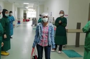 Gemlikli hemşire 7 günlük tedavinin ardından taburcu oldu