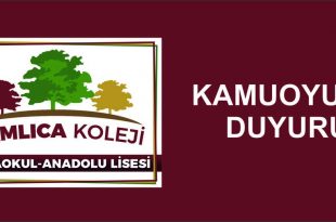 Çamlıca Kolejinden Kamuoyuna Duyuru