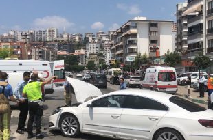 Gemlik Manastır kavşağında kaza...