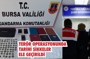 Gemlik'te Terör örgütü operasyonunda Roma sikkeleri ele geçirildi