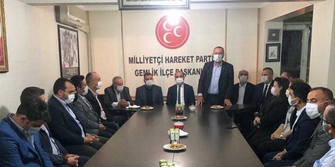 MHP'ye İl Başkanı Ve Yenişehir Belediye Başkanından  Ziyaret