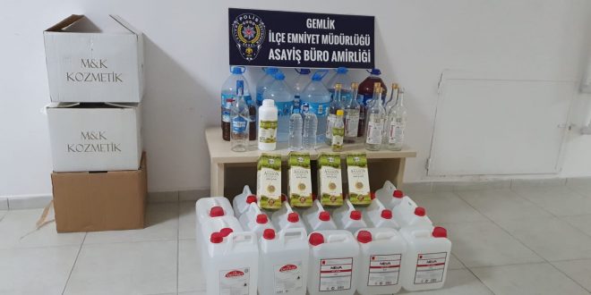 Gemlik'te kaçak içki yakalandı