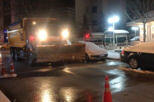 BURSA BÜYÜKŞEHİR BELEDİYESİ GEMLİK VE KÖYLERİNDE GECE BOYUNCA ÇALIŞTI