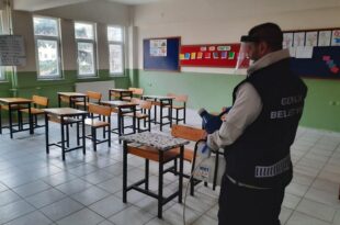Gemlik Belediyesi okulları dezenfekte etti