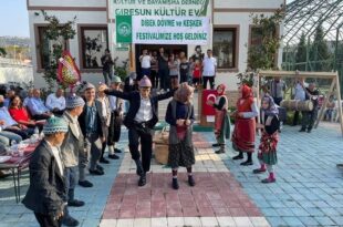 Giresunlular Derneğinin düzenlediği Dibek dövme ve keşkek festivali