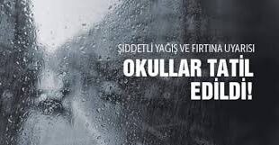 Gemlik'te Okullar Tatil Edildi