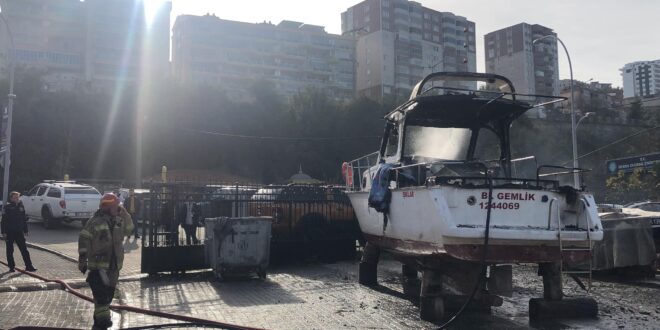 Gemlik’te karada yat yandı
