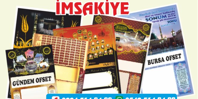 imsakiye modelleri satışta