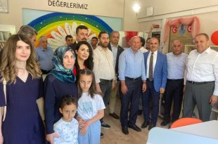 ALİ KÜTAHYA İLK VE ORTAOKULU ŞEHİT CENGİZ YİĞİT KÜTÜPHANESİ TÖRENLE AÇILDI