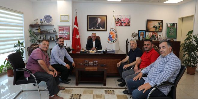 Gemlik Kamyonetçiler Kooperatifin'den Başkan Sertaslan'a ziyaret