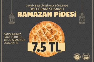 Gemlik Belediyesi’nden simit fiyatına ramazan pidesi