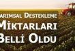 Tarım desteklerinin miktarları belli oldu!