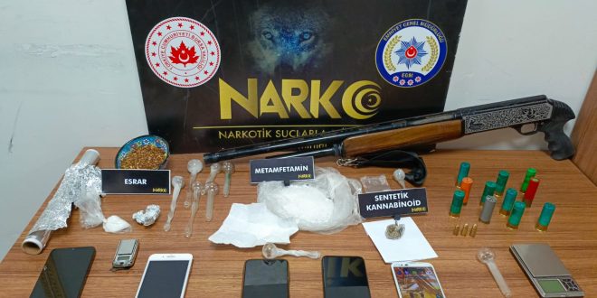   Gemlik polisinden uyuşturucu baskını