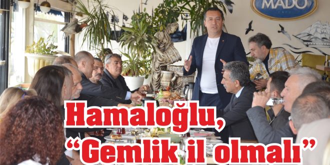 Hamaloğlu Gemlik İl Olmalı