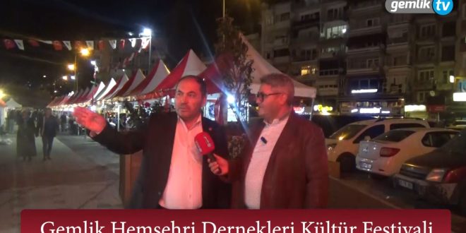 Gemlik'te devam eden Hemşehri Dernekleri Kültür Festivalinde katılımcı derneklere mikrofon uzattık...