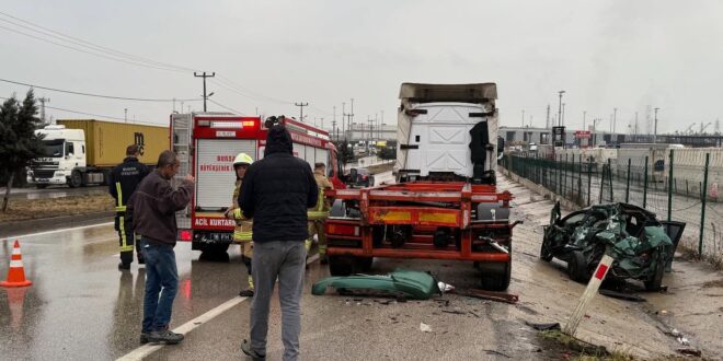 Gemlik Serbest Bölge Yolunda Feci kaza…