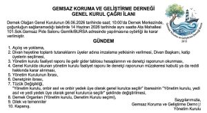 Gemlik Gemsaz Koruma ve Geliştirme derneğinden genel kurul ilanı…