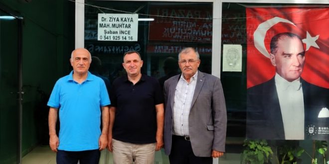 Gemlik Kaymakamı Osman Aslan Canbaba ve Muhtarlardan Şaban İnce’ye Hayırlı Olsun Ziyareti